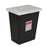 SharpSafety - RCRA Waste Container 18-3/4 H X 12-3/4 D X 18-1/4 W Inch 12 Gallon Black Base / White Lid Horizontal Entry Gasketed Hinged Lid - 8611RC