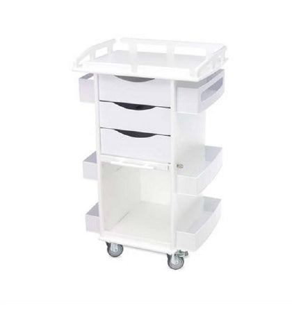 Market Lab Inc Deluxe Storage Cart Polyethylene 19.375 X 23 X 38 Inch 3 Drawers - 7389
