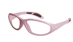 Bar-Ray Nanolite Radiation Protection Glasses Wraparound Antireflective Coating Clear Tint Blue Frame Over Ear Large - 64937
