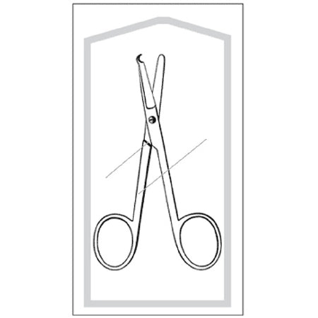 Sklar Econo Stitch Scissors Spencer-Littauer 3-1/2 Inch Length Floor Grade Stainless Steel (Pakistan) Sterile Finger Ring Handle Straight Blunt/Blunt - 96-2672