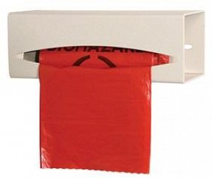 Alimed - Bag Dispenser Quartz Beige ABS Plastic Manual Pull One Roll Wall Mount - 936745