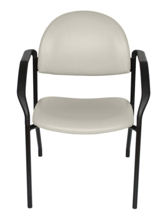UMF Medical Side Chair Sand Gray Fixed Armrests Vinyl - 1226SN