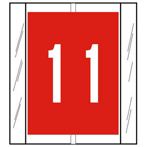Tabbies Acme Visible Compatible Numeric Label Rolls, 1-2/3" H x 1-1/2" W, 500 Per Roll