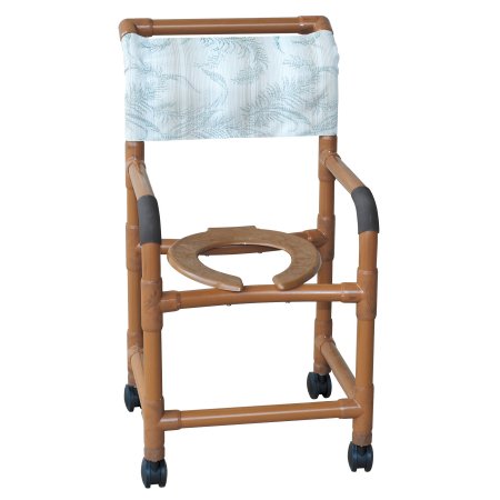 Mjm International Shower Chair  Fixed Arm Pvc Frame Mesh Back - WT118-3