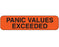 Shamrock - Pre-Printed Label Advisory Label Red Vac PANIC VALUES / EXCEEDED Black Safety and Instructional 5/16 X 1-1/4 Inch - UPCR-1024