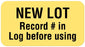 United Ad Label Pre-Printed Label Safety Data NEW LOT Record # in Log before using Yellow 7/8 X 1-5/8 Inch - ULLR221