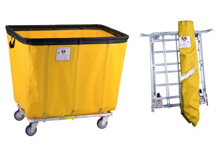 R & B Wire Products Basket Truck 3 Inch Non-marking Casters 3 Inch Non-marking Casters 33 lbs. Zinc Plated Steel Tubular Base and Frame - 408KDC/FG