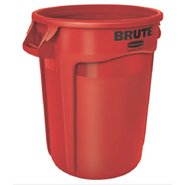 Saalfeld Redistribution Brute Trash Can BRUTE 32 gal. Round Red Plastic Open Top - FG263200RED