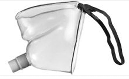 Allied Healthcare Oxygen Face Tent Under the Chin Style Adult User One Size Fits Most Adjustable Elastic Head Strap - 60280