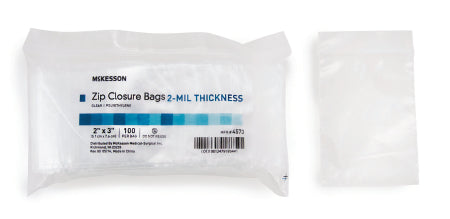 McKesson McKesson Zip Closure Bag 2 X 3 Inch Polyethylene Clear - 4573