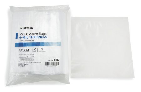 McKesson McKesson Zip Closure Bag 12 X 12 Inch Polyethylene Clear - 4589