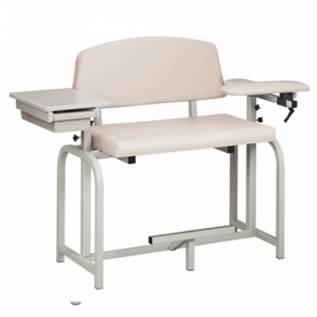 Lab X Series Extra Tall / Wide - Blood Drawing Chair with Drawer Single Adjustable Flip Up Armrest Slate Blue - 66092-3SB