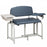 Clinton Industries Lab-X Series Bariatric Extra-Tall Blood Drawing Chair with Drawer Single Adjustable Flip Armrest Slate Blue - 66092B-3SB