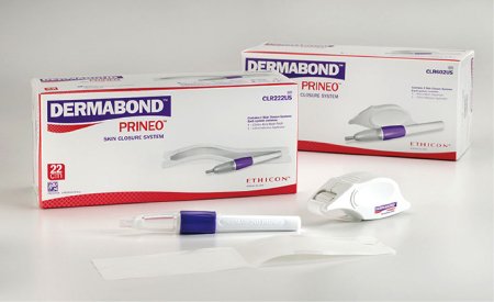 J & J Healthcare Systems Dermabond Prineo Skin Closure System Pen-like Handle 2 - Octyl Cyanoacrylate Topical Adhesive / Polyester Mesh Tape Topical Adhesive / Surgical Mesh - CLR222US