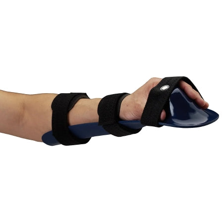 Rolyan Kydex - Neutral Position Hand Orthosis Kydex Thermoplastic / Volara Left Hand Black Large - 56072702