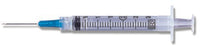 Becton Dickinson PrecisionGlide Syringe with Hypodermic Needle 3 mL 23 Gauge 1-1/2 Inch Detachable Needle Without Safety - 309589