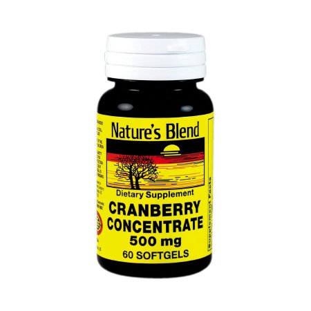 Nature's Blend - Herbal Supplement Cranberry Concentrate 500 mg Strength Softgel 60 per Bottle Cranberry Flavor - 54629000020