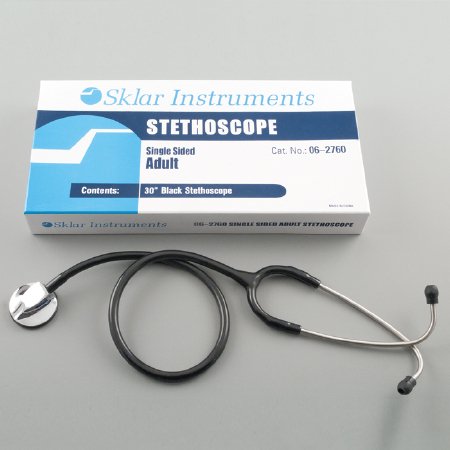 Sklar Sklar Classic Stethoscope Black 1-Tube 30 Inch Tube Single Head Chestpiece - 314262