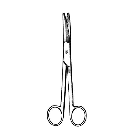 Sklar - Facelift Scissors Kaye 6 Inch Length OR Grade Stainless Steel NonSterile Finger Ring Handle Curved Blunt Tip / Blunt Tip - 47-1086