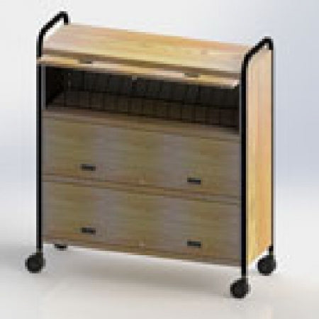 First Healthcare Products Privacy Chart Rack 45 Pockets Classic Oak - 639045P