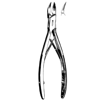 Sklar - General Purpose Rongeur Cleveland Hollow Curved Tips Plier Type Handle with Spring 5-1/2 Inch Length / No.4 - 40-3215