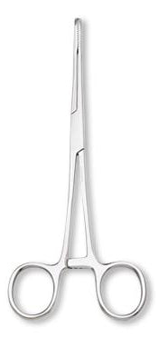 Centurion - Sponge Forceps Ballenger 7 Inch Length Floor Grade Stainless Steel Sterile Ratchet Lock Finger Ring Handle Straight Serrated Fenestrated Teardrop Jaws - TRI66725