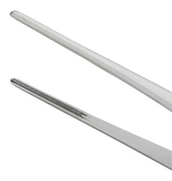 Centurion - Dressing Forceps DeBakey 8 Inch Length Floor Grade Stainless Steel Sterile NonLocking Thumb Handle Straight Serrated Tips - Medline - 67740