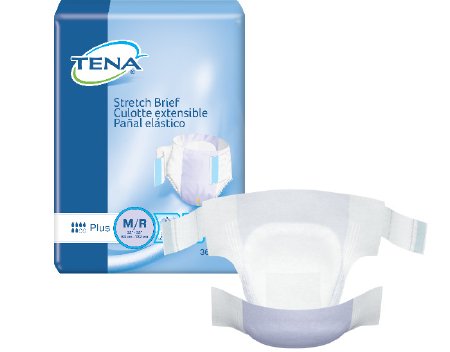 Essity HMS North America Inc TENA Stretch Plus Adult Incontinent Brief Tab Closure Medium Disposable Moderate Absorbency - 67602