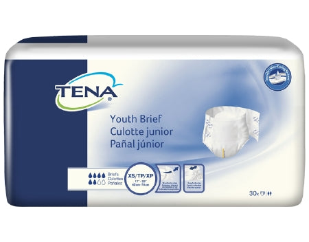 Essity HMS North America Inc Tena Youth Incontinent Brief TENA Tab Closure X-Small Disposable Moderate Absorbency - 61199
