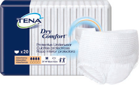 Essity HMS North America Inc TENA Dry Comfort Adult Absorbent Underwear Pull On Medium Disposable Moderate Absorbency - 72422