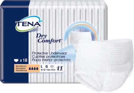Essity HMS North America Inc TENA Dry Comfort Adult Absorbent Underwear Pull On Large Disposable Moderate Absorbency - 72423