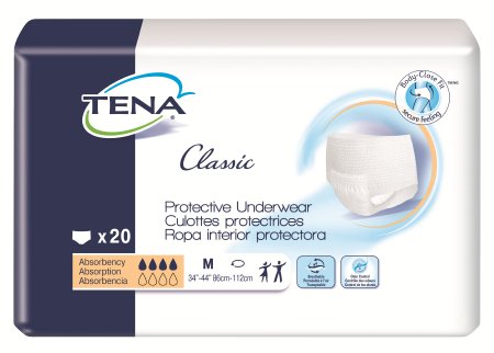 Essity HMS North America Inc TENA Classic Adult Absorbent Underwear Pull On Medium Disposable Moderate Absorbency - 72513