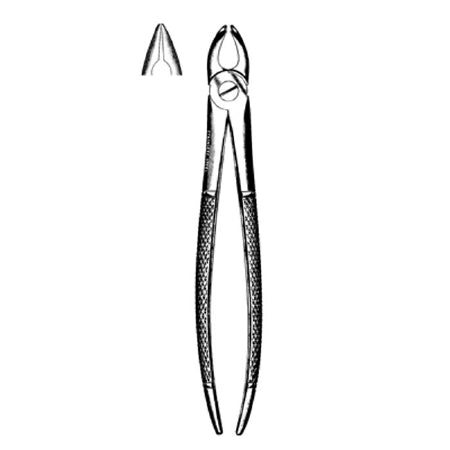 Sklar Sklar Extracting Forceps Mead Premium OR Grade Stainless Steel NonSterile NonLocking Plier Handle Straight #1 Serrated Tips - 49-4355