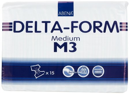 Abena North America Abena Delta-Form Adult Incontinent Brief Tab Closure Medium Disposable Heavy Absorbency - 308872