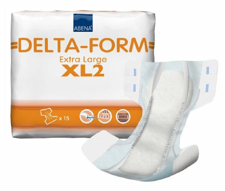 Abena North America Abena Delta-Form Adult Incontinent Brief Tab Closure X-Large Disposable Moderate Absorbency - 308875