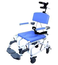 Alimed HealthLine Commode / Shower Chair Healthline Flip-Back Arm Aluminum Frame Padded Back - 713401