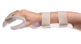 AliMed Deluxe Functional Position - Hand Splint Thermoplastic Right Hand White Medium - 5185