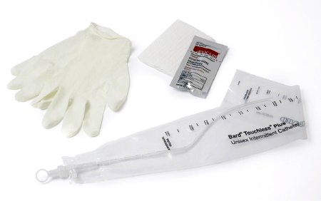 Touchless Plus - Intermittent Catheter Kits Closed System / Coude Tip 14 Fr. Without Balloon Vinyl - 4A7114