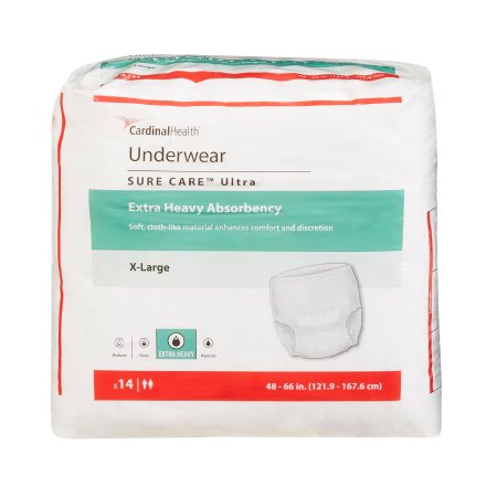Sure Care Ultra - Unisex Adult Absorbent Underwear Pull On with Tear Away Seams X-Large Disposable Heavy Absorbency - 1455