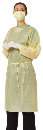 Medline - Protective Procedure Gown 3X-Large Yellow NonSterile AAMI Level 2 Disposable - NONLV200XXXL