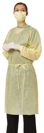 Medline - Protective Procedure Gown 3X-Large Yellow NonSterile AAMI Level 2 Disposable - NONLV200XXXL
