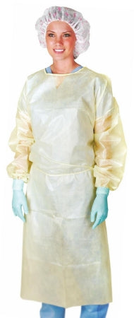 Medline - Protective Procedure Gown 2X-Large Yellow NonSterile Not Rated Disposable - CRI4012CF