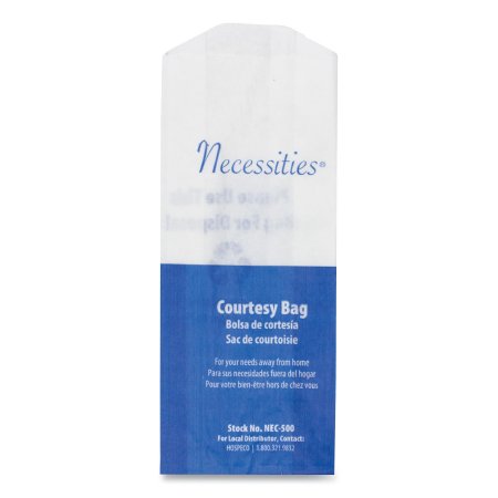 Hospeco - Feminine Hygiene Disposal Bag HOSPECO Blue / White Paper 1-1/2 X 3 X 7-3/4 Inch - HOSNEC500