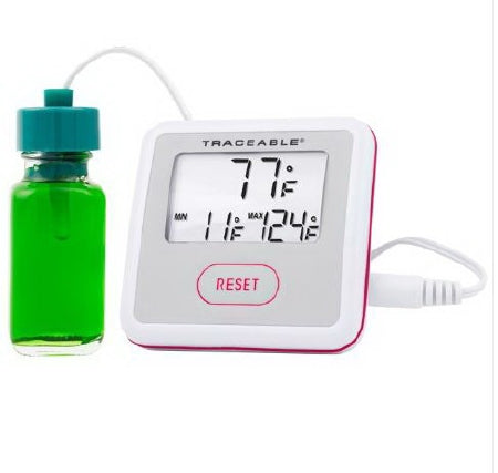 Control 3 Holdings LLC Traceable Sentry Digital Refrigerator / Freezer Thermometer Fahrenheit / Celsius -58° to 158°F Bottle Probe Multiple Mounting Options Battery Operated - 4322