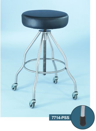 Blickman Passaic Exam Stool Backless Without Casters Black - 7714-PSS