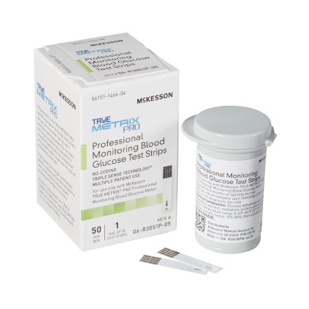 McKesson TRUE METRIX PRO - Blood Glucose Test Strips 50 Strips per Box For Professional Monitoring Blood Glucose Meter - 06-R3051P-05