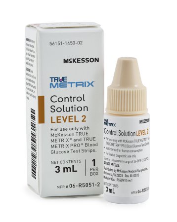 McKesson McKesson TRUE METRIX Glucose Control Solution Blood Glucose Testing 3 mL Level 2 - 06-R5051-2