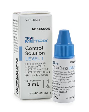 McKesson McKesson TRUE METRIX Glucose Control Solution Blood Glucose Testing 3 mL Level 1 - 06-R5051-1