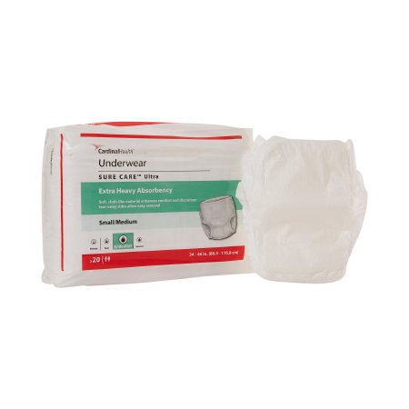 Sure Care Ultra - Unisex Adult Absorbent Underwear Pull On with Tear Away Seams Medium Disposable Heavy Absorbency - 1430A