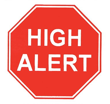 Health Care Logistics Indeed Pre-Printed Label Warning Label High Alert Red 3 X 3-5/8 Inch - 8352